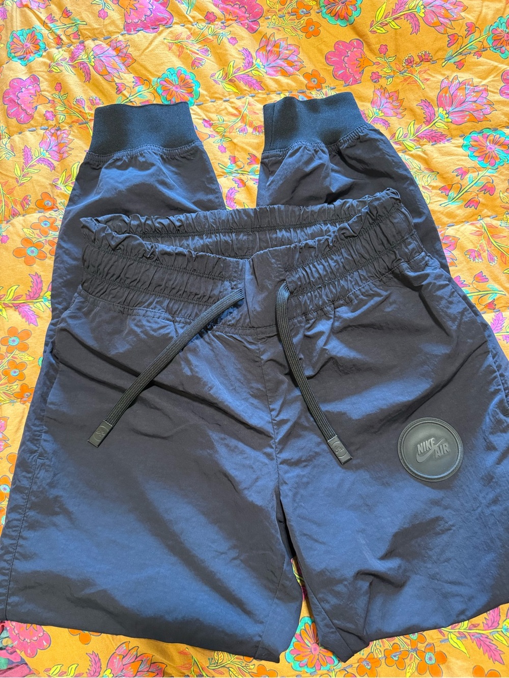 Nike Air Black Tech Track Joggers with Drawstring Waist - Picture 3 of 4